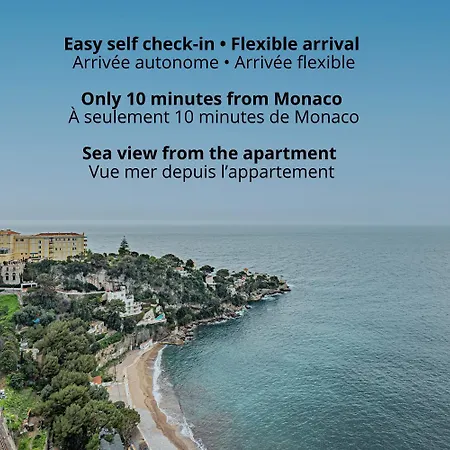 Vue Panoramique, Parking Prive, Monaco 10 Min Apartment Cap-d'Ail